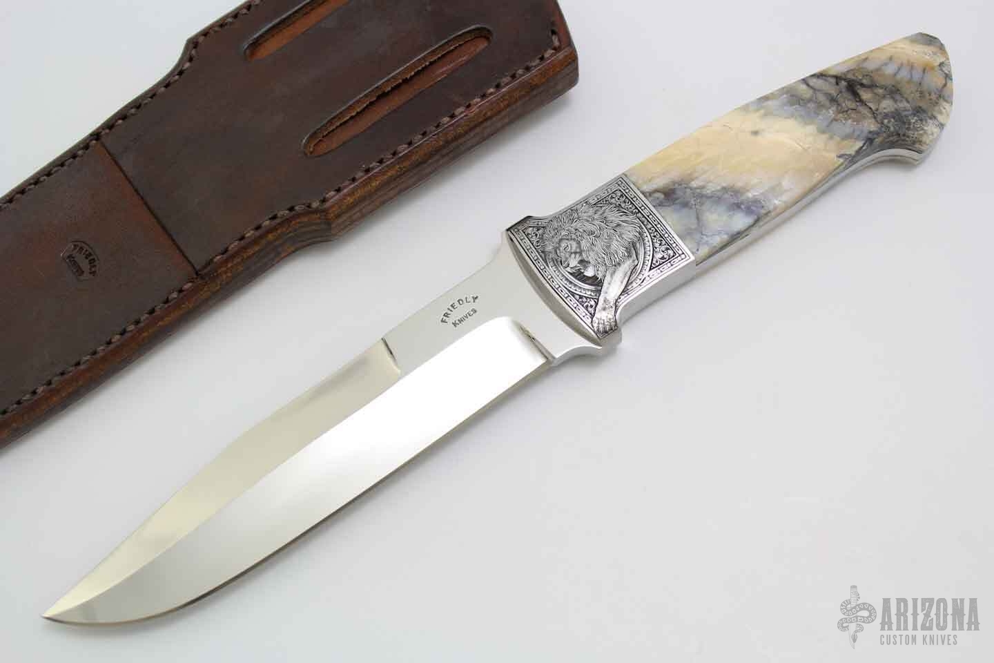 Engraved Chute Knife Arizona Custom Knives