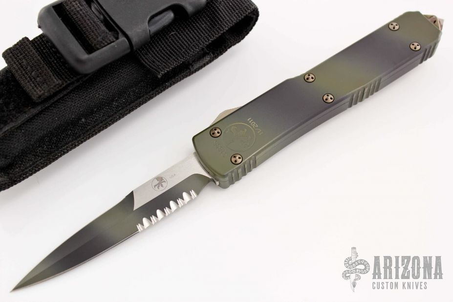 120-2GC Ultratech Bayonet Green Camo Serrated
