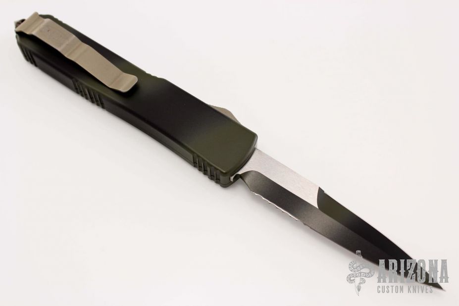 120-2GC Ultratech Bayonet Green Camo Serrated