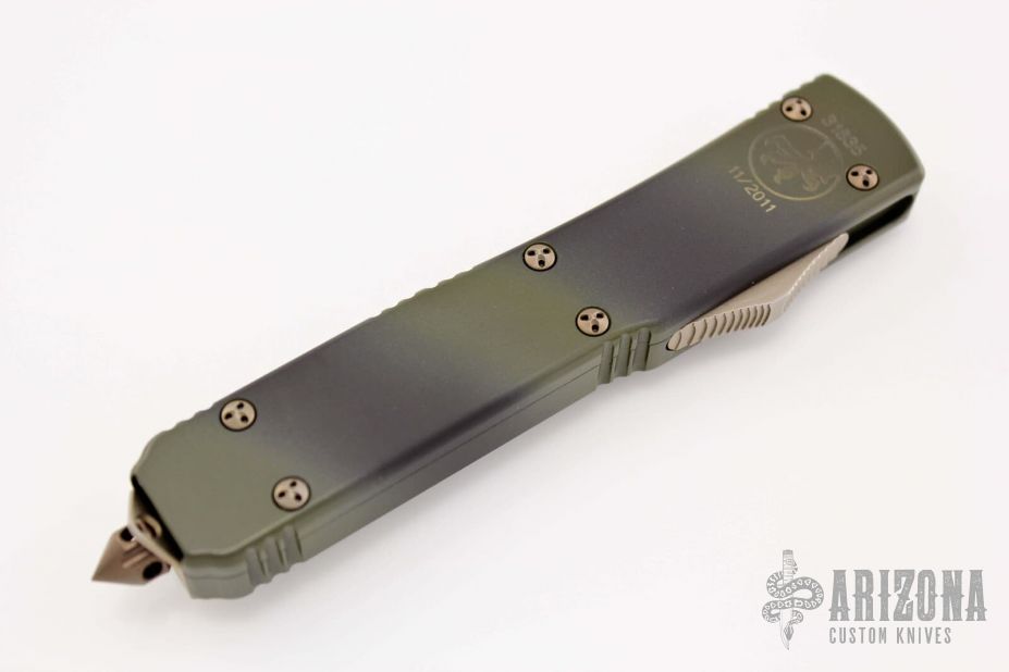 120-2GC Ultratech Bayonet Green Camo Serrated