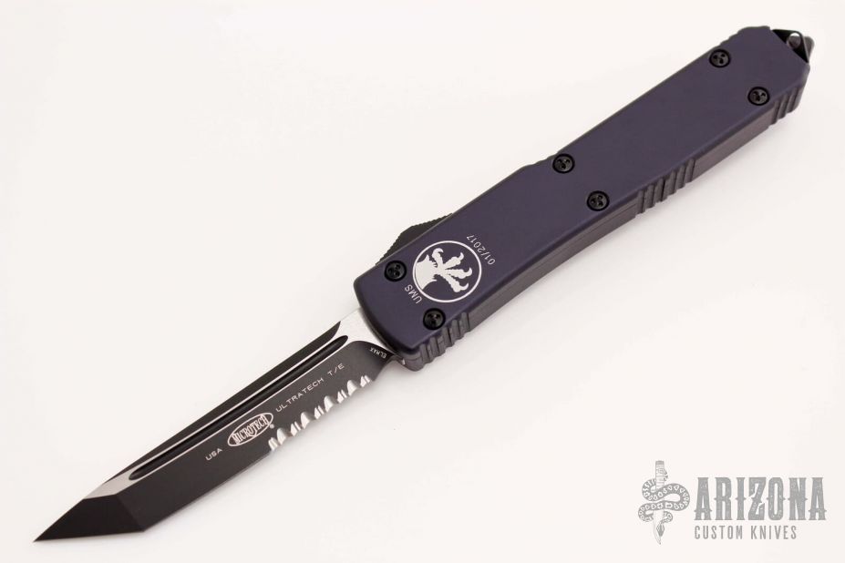 123-UMS Ultratech T/E - Black Serrated Tactical