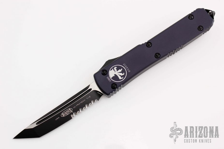 123-UMS Ultratech T/E - Black Serrated Tactical