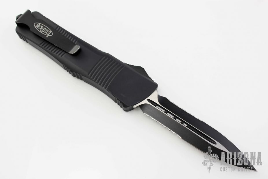 142-2t Combat Troodon D/E Black Tactical Partial Serrated