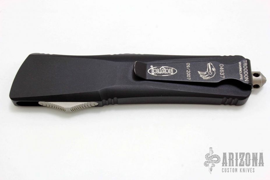 147-8 Troodon Wharncliffe Satin Serrated Edge