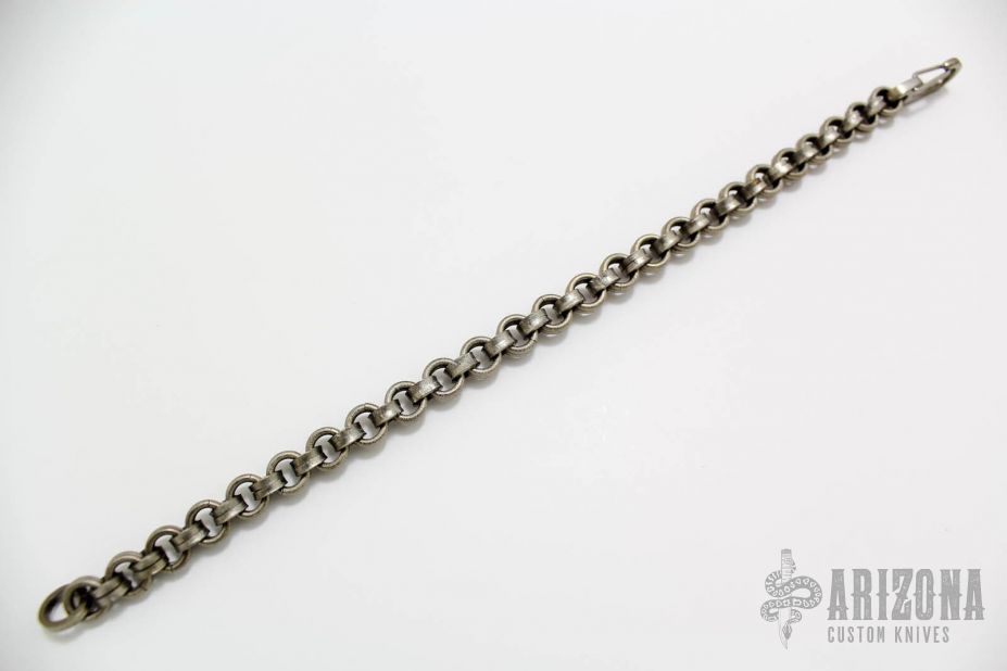 14 Gauge 50/50 Punched and Butted Titanium Bracelet