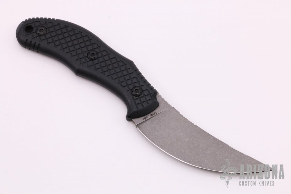 Bastinelli Knives Custom Chopper Black G10 Fixed Blade 3.5 M390
