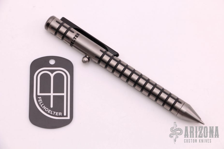 G2 TiBolt Pen with Tuxedo Finish Frag Pattern | Arizona Custom Knives