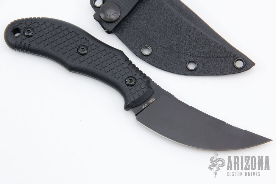 Bastinelli Knives Custom Chopper Black G10 Fixed Blade 3.5 M390