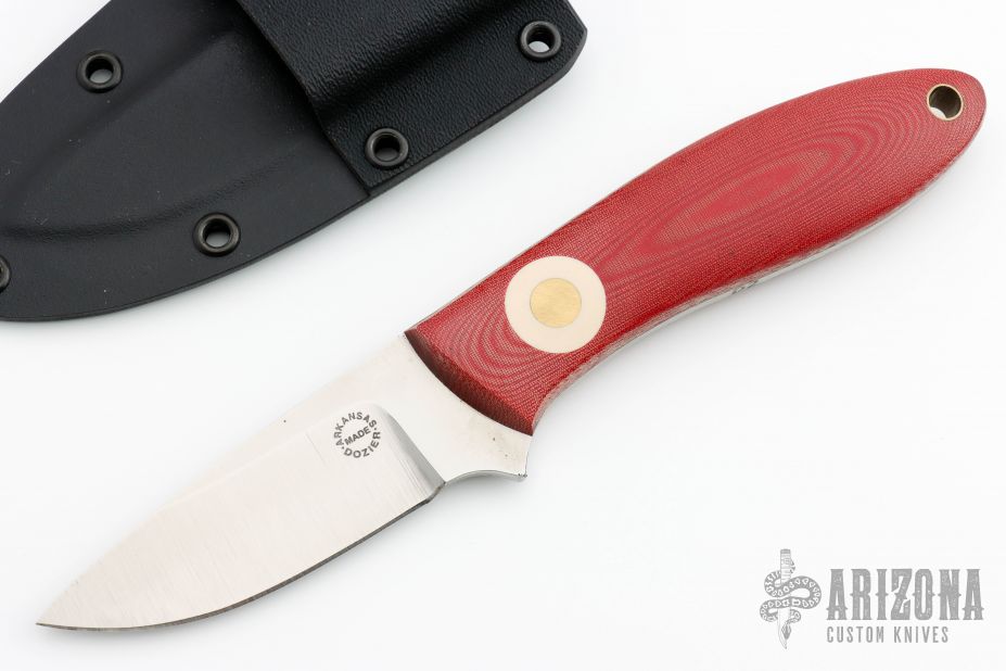 K-58 Small Evo Hunter - Red Linen Micarta with Ivory Paper Micarta ...
