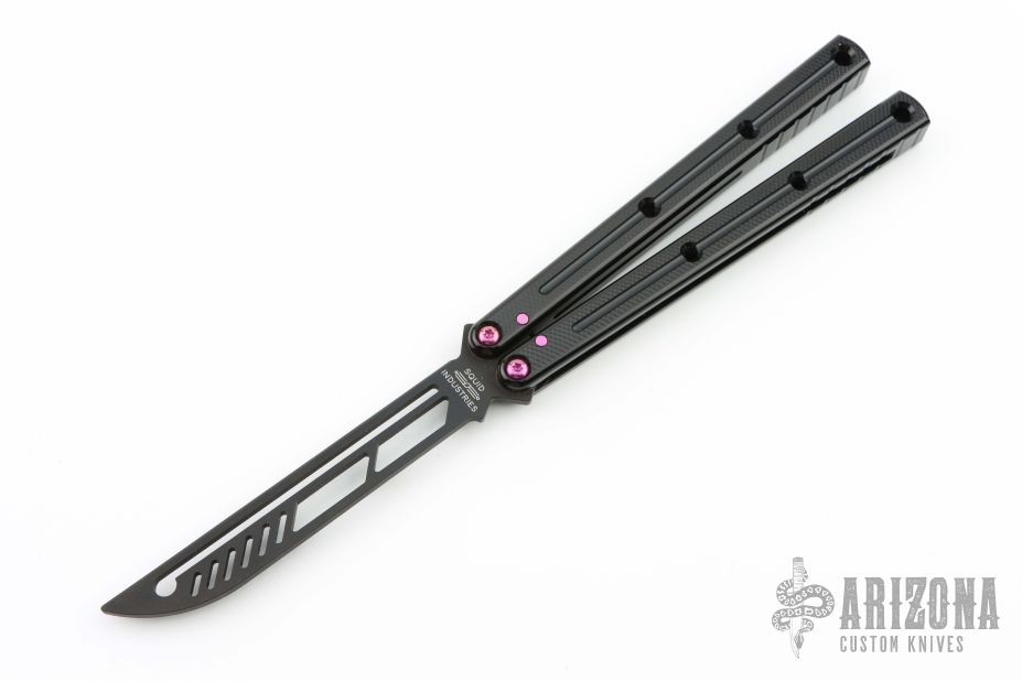 Krake Raken Trainer V2.5 - Inked Black Ti Magenta - Arizona Custom Knives