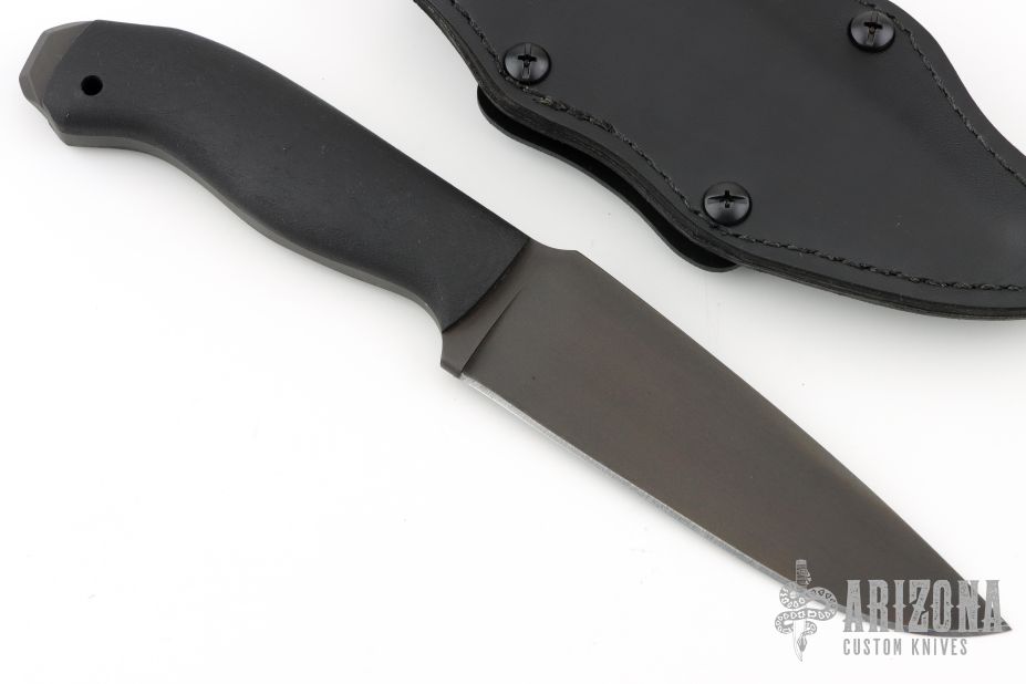 Drop Point Crusher - Black Laminate - Arizona Custom Knives