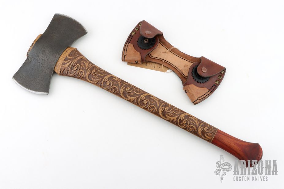 Unmarked Scrollwork Axe - 25.5