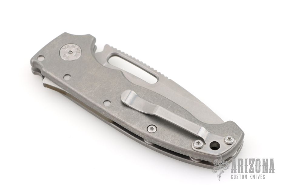 Demko Knives MGAD20S Folding Knife Smooth Titanium 3.6