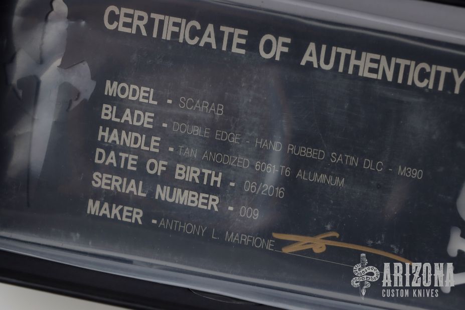 Scarab II - D/E Hand Rub Satin DLC Tan Anodized Aluminum S/N 009 ...