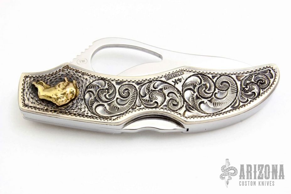 Byrd - Engraved Sterling Silver - 14kt Gold Bull