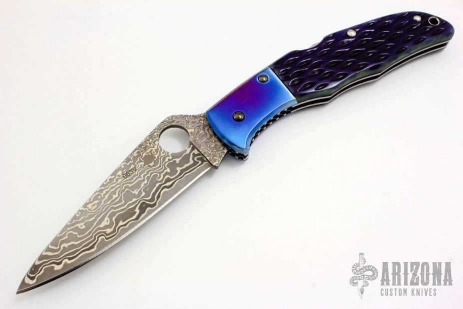 C10JBBP2 Endura Damascus - Blue Jigged Bone