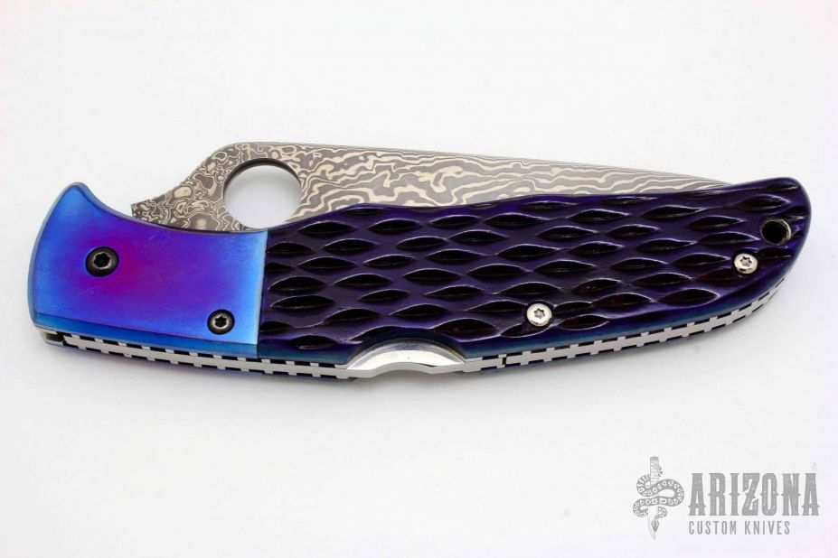 C10JBBP2 Endura Damascus - Blue Jigged Bone