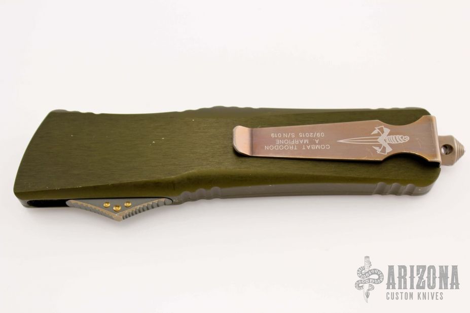 Combat Troodon - Clip Point Bronze DLC Stonewash - OD Green