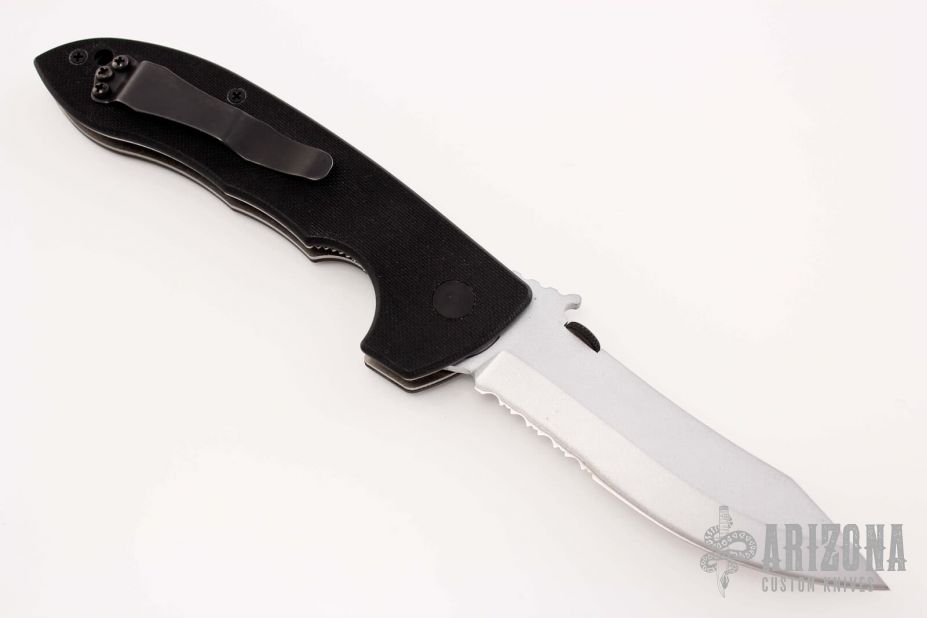 CQC-8 - Silver Serrated - No Swedge