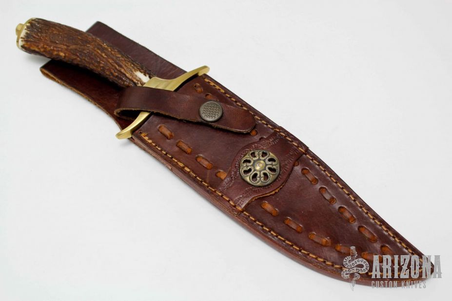 Damascus and Stag bowie