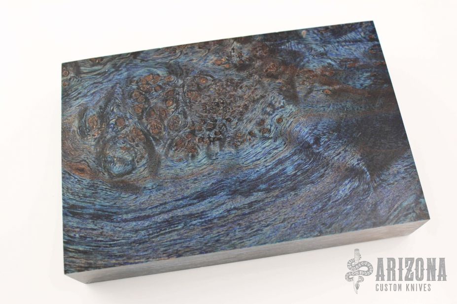 Dyed Bird's Eye Burl Handle Material