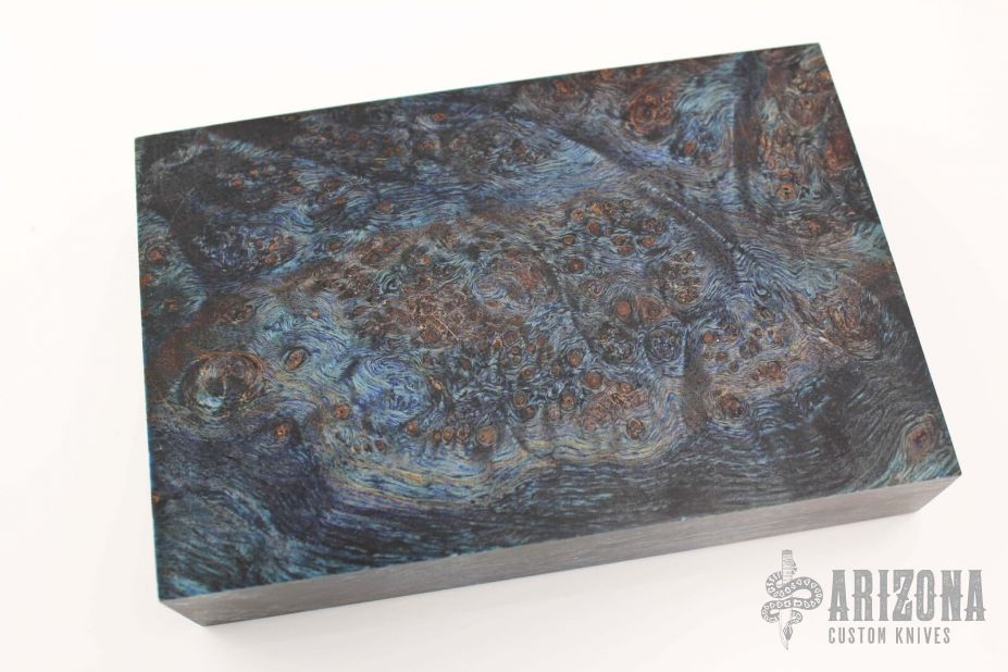 Dyed Bird's Eye Burl Handle Material