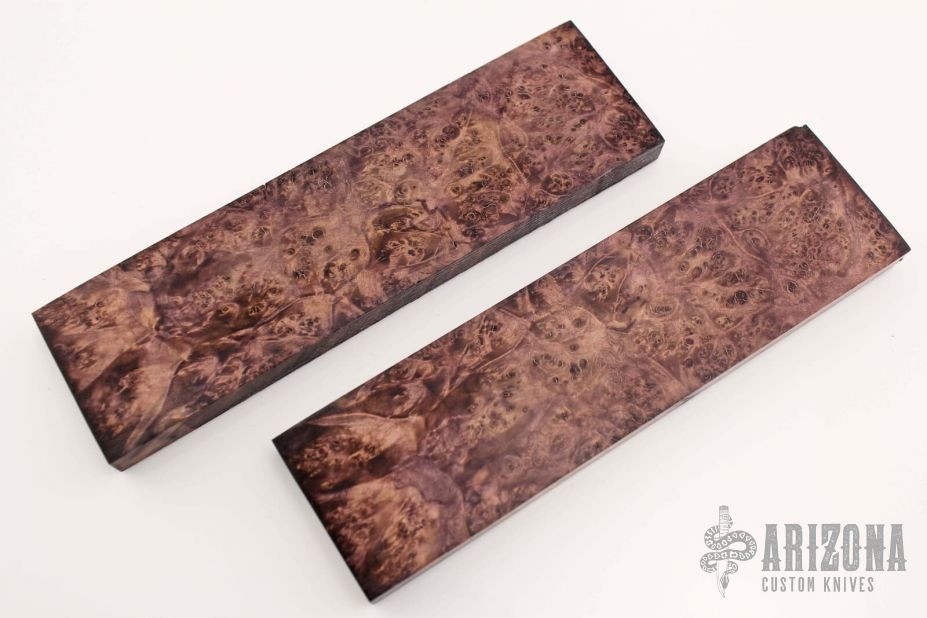 Dyed Box Elder Burl Handle Material