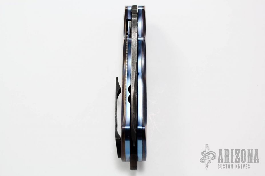 Full Contact Fighter Flipper - Damascus and MokuTi