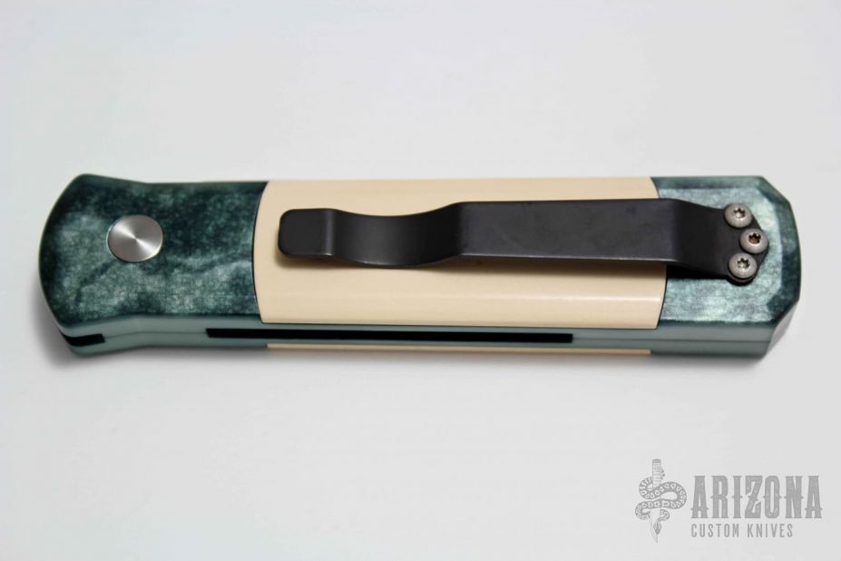 Godson 710 E.J. - Emerald Jazz Handle / Ivory Micarta Inlays / Satin Blade