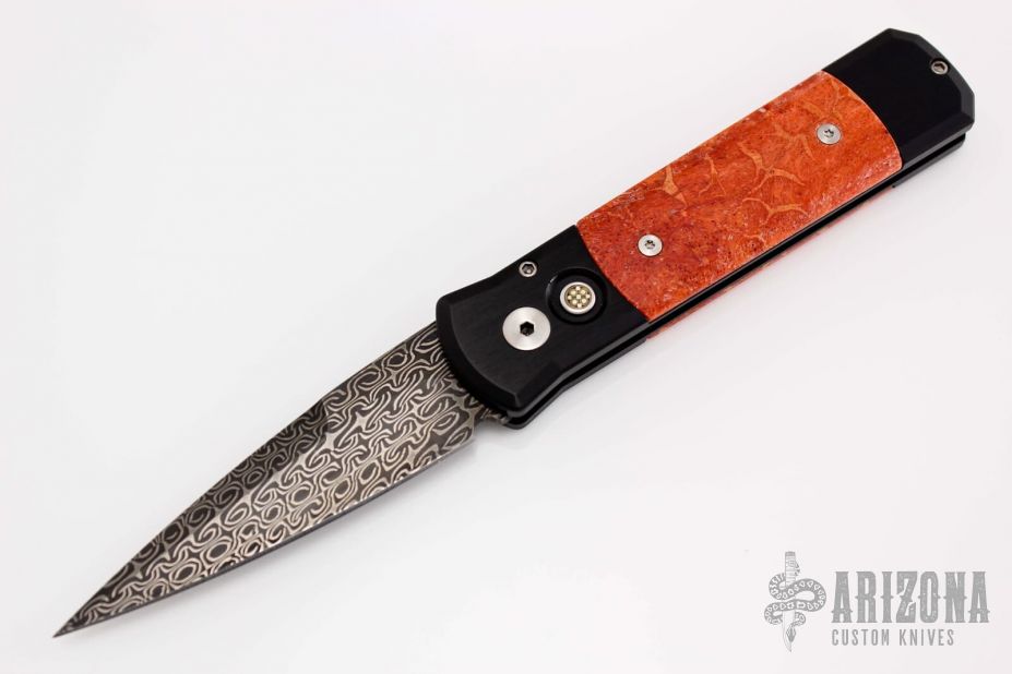 Godson Custom Damascus and Red Coral
