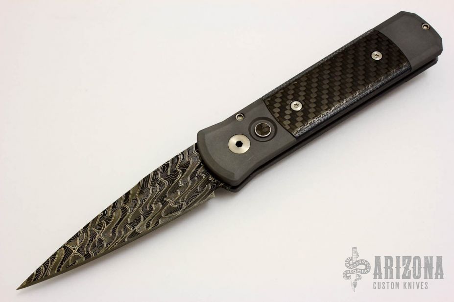 Godson Damascus Custom Damascus/Carbon Fiber