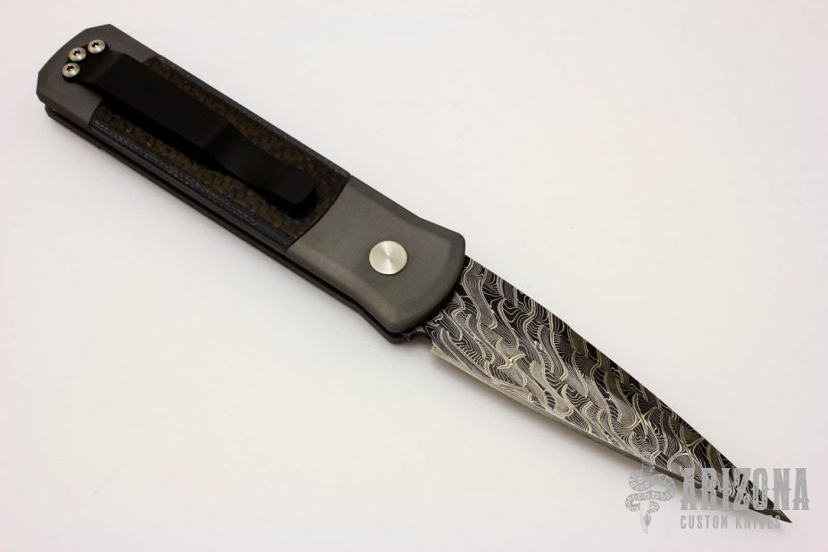 Godson Damascus Custom Damascus/Carbon Fiber