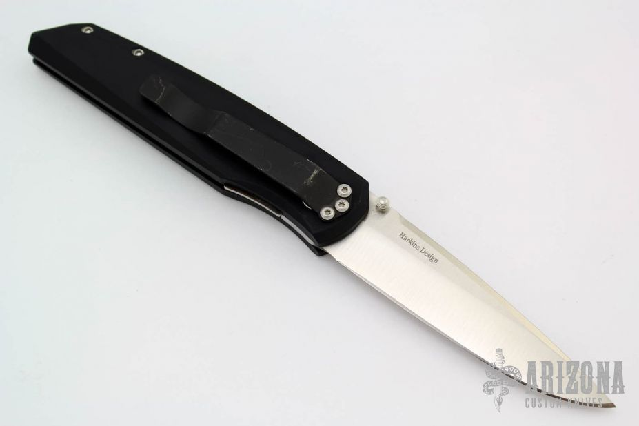 Harkins ATAC D/A 801 - Black Handle w/ Carbon Fiber / Satin Blade