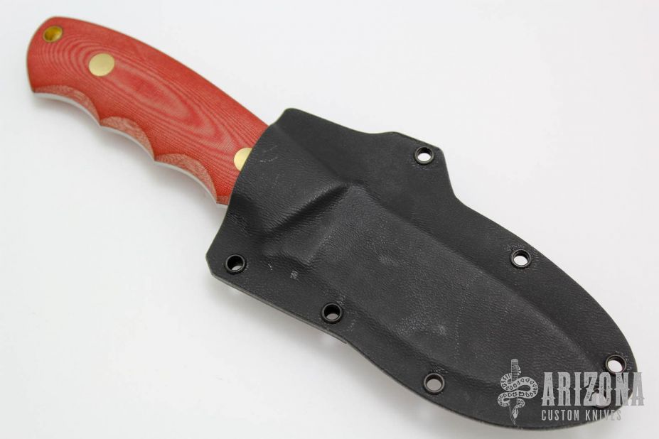 K-19 Professional Skinner - Red Linen Micarta