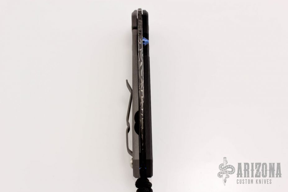 Large Sebenza 21 - Damascus/Carbon Fiber