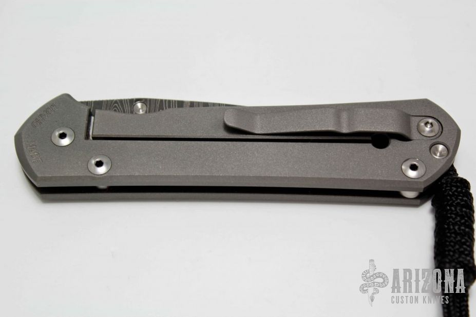 Large Sebenza 21 - Unique Graphic / Damascus Blade