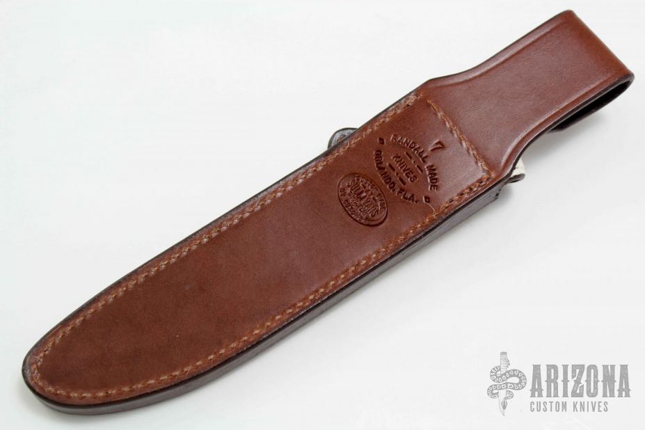 Model 1-7 Brown Leather Sheath w/ Impala skin