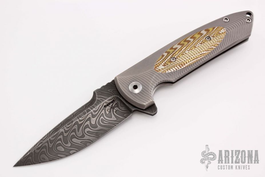 Rockeye Flipper - Damascus and Mokume
