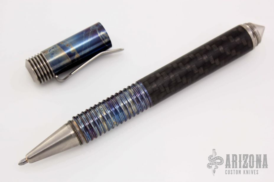 S500TiCf (F) - Flamed Titanium/Carbon Fiber Pen