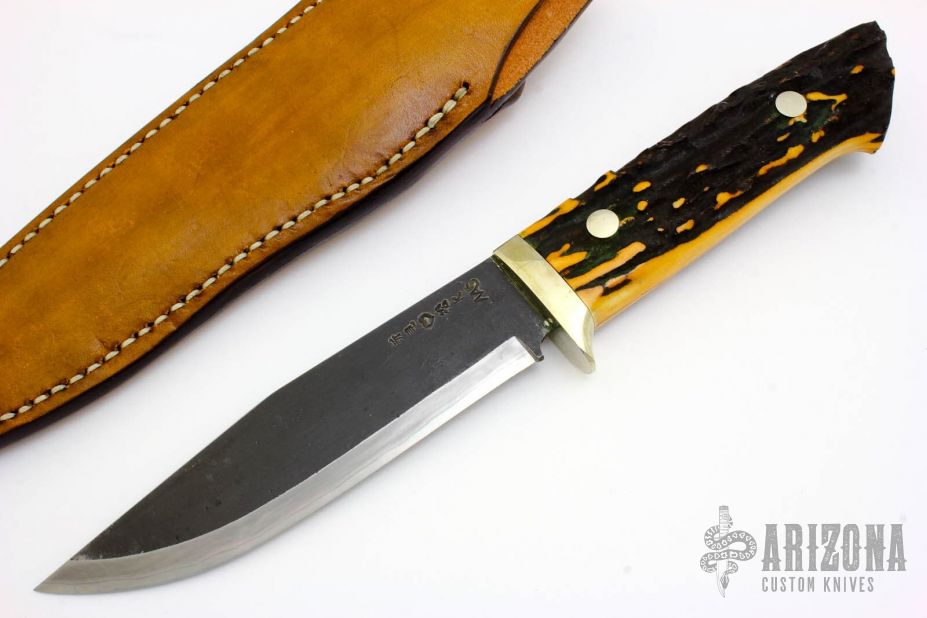 Sheath Knife - Stag Handle by Moriya