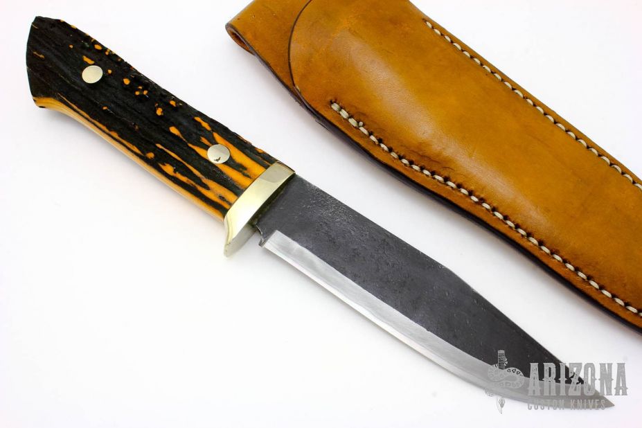 Sheath Knife - Stag Handle by Moriya