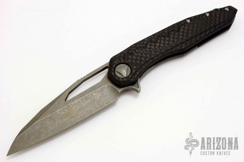 Sigil - Apocalyptic Elmax Carbon Fiber Damascus Plate