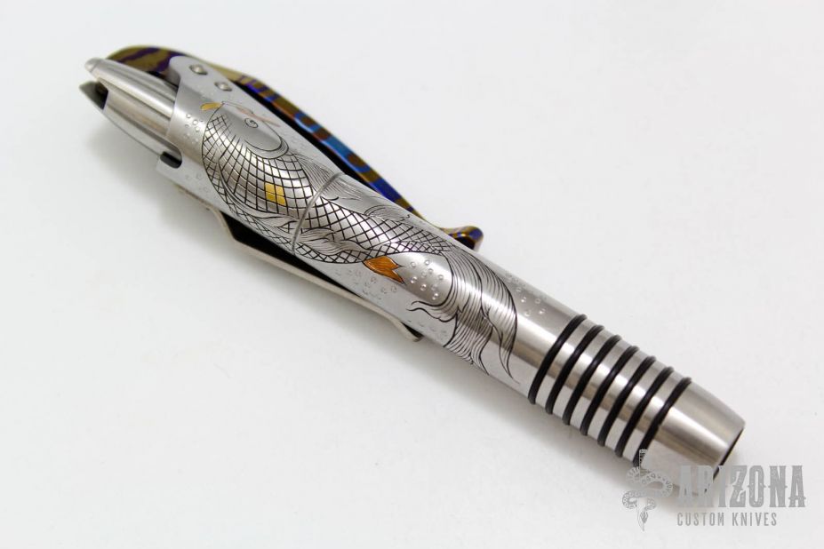 Siphon II - SS w/ Hand Engraved Koi Motif