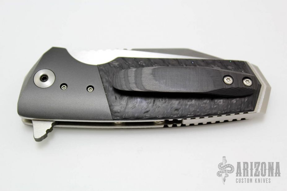 Tank Flipper - Damascus/Zirc/Carbon Fiber