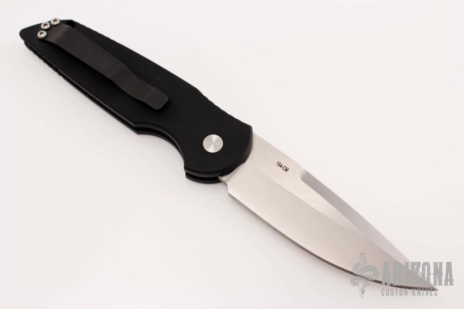 TR-3 LTD - Black Handle/Pearl Button/Satin/Plain