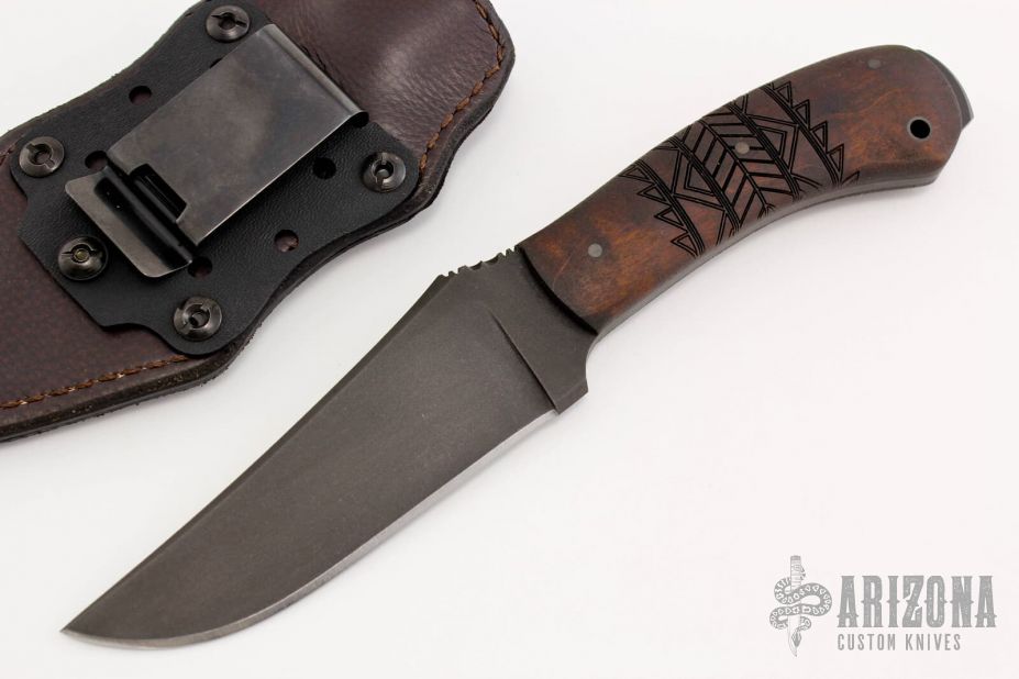WKII - Crusher Belt Knife - Tribal Maple - Caswell