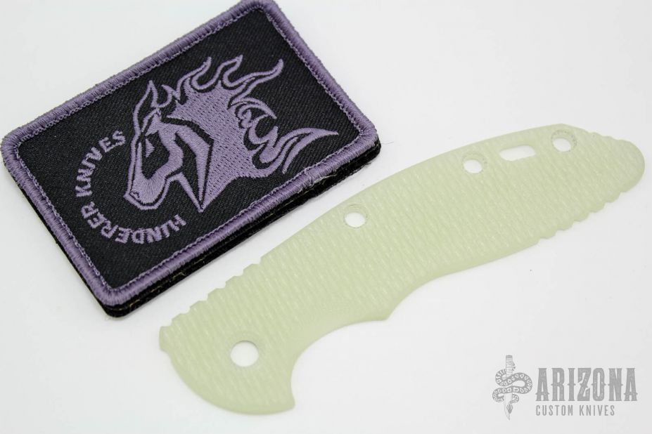 XM-18 3.5" Translucent Green G-10 Scale w/ Hinderer Knives Patch