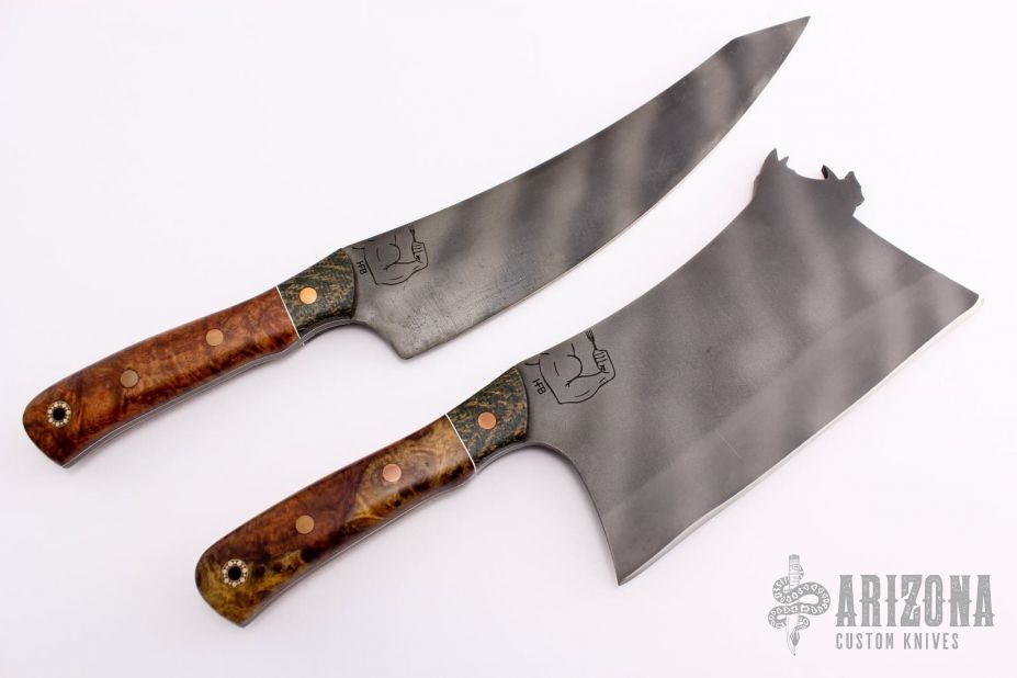 Butcher/Cleaver Set Arizona Custom Knives