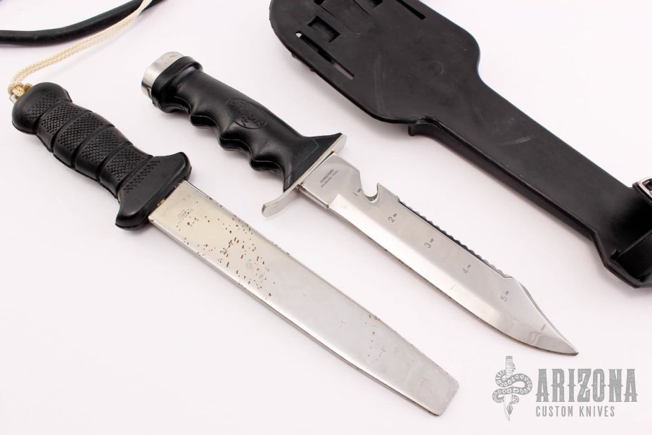Vintage 7 Dive Knife with Prybar - Arizona Custom Knives