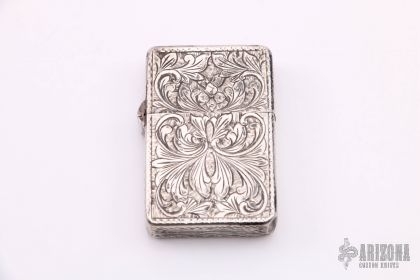 1940s .800 Silver Engraved Zippo - Arizona Custom Knives